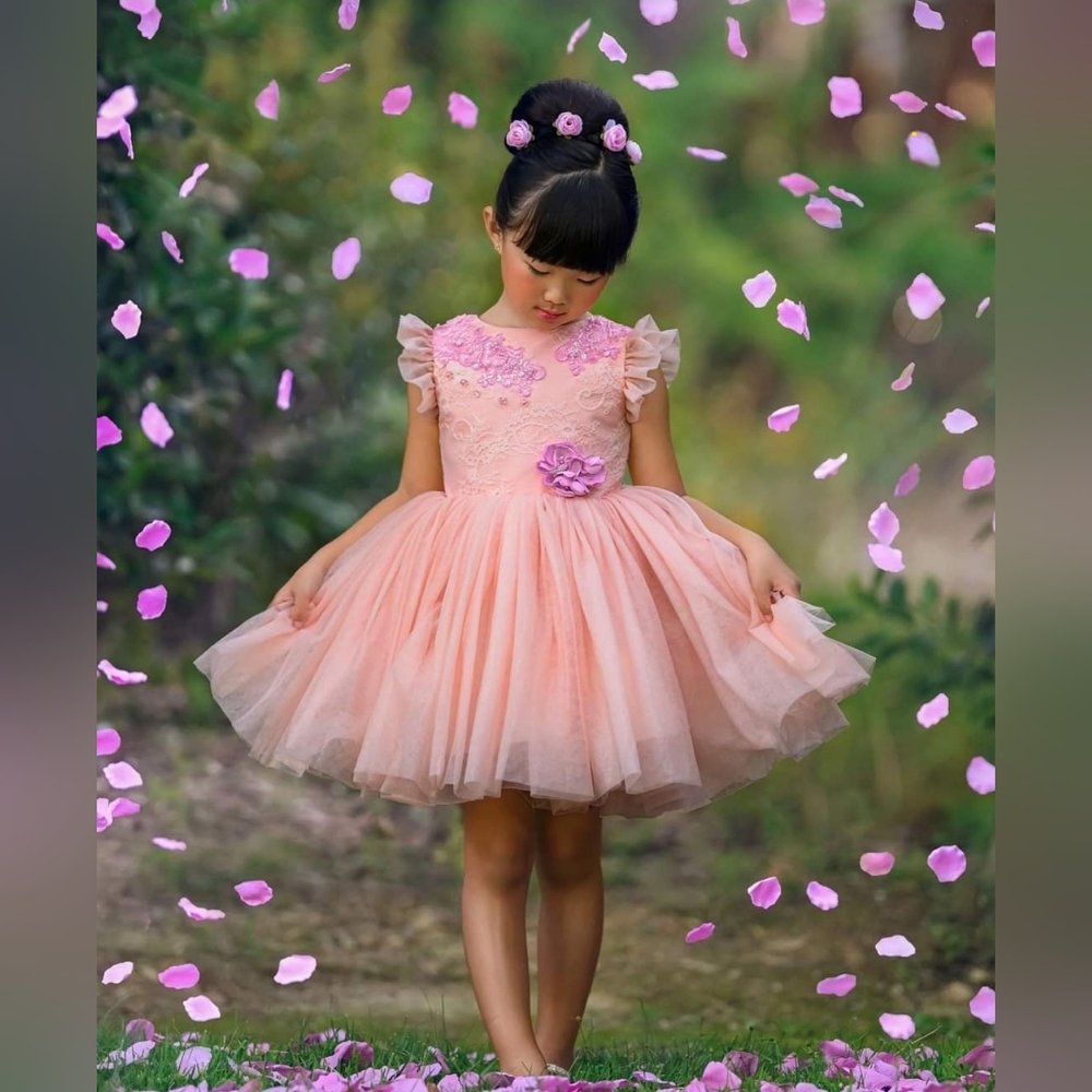 Dollcake peach Jubilee tulle dress 5 6 7 8 9 10 11 12